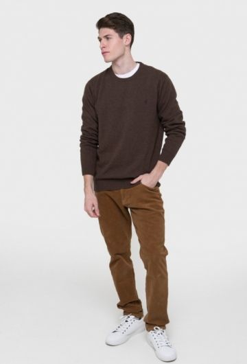 Pull en laine Marron