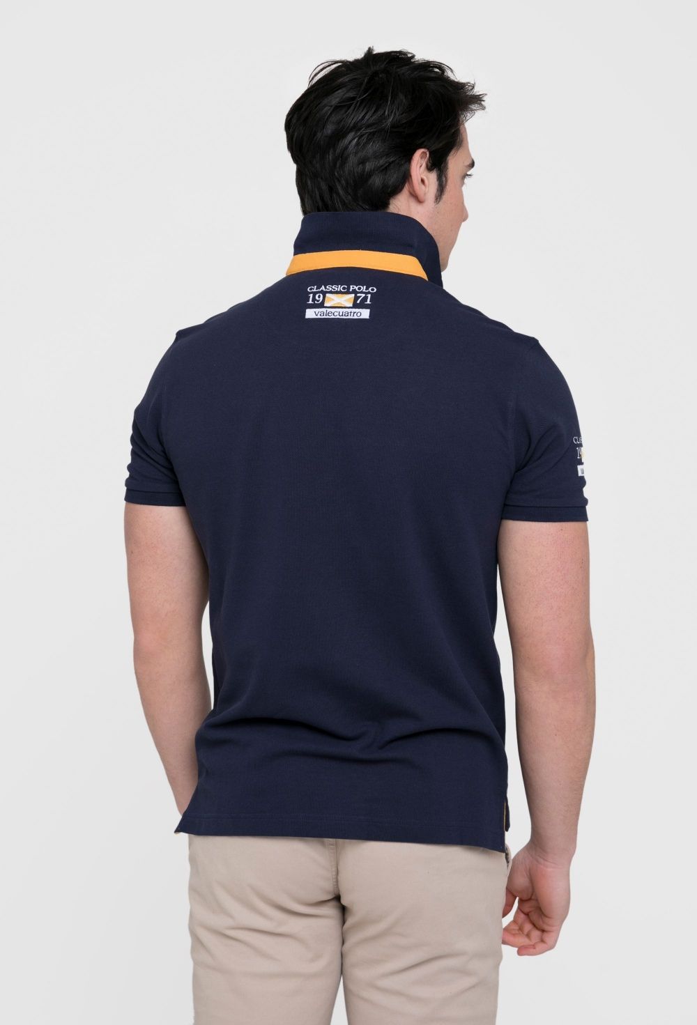 polos - Polo azul marino franja classic