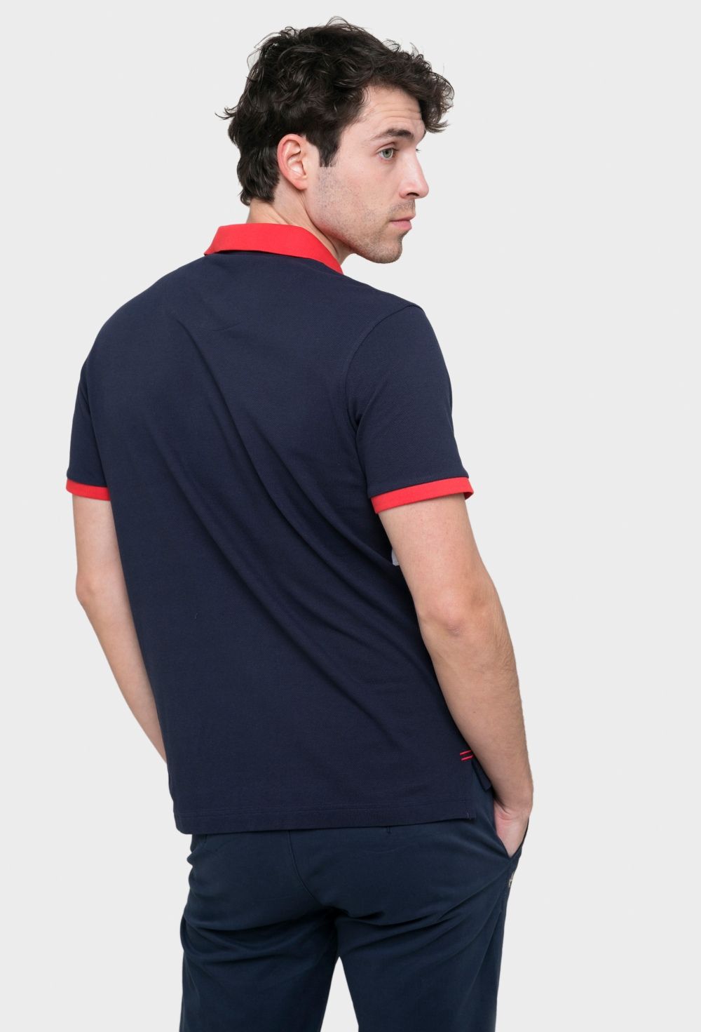 Polo de hombre franjas Valecuatro color azul marino - Valecuatro