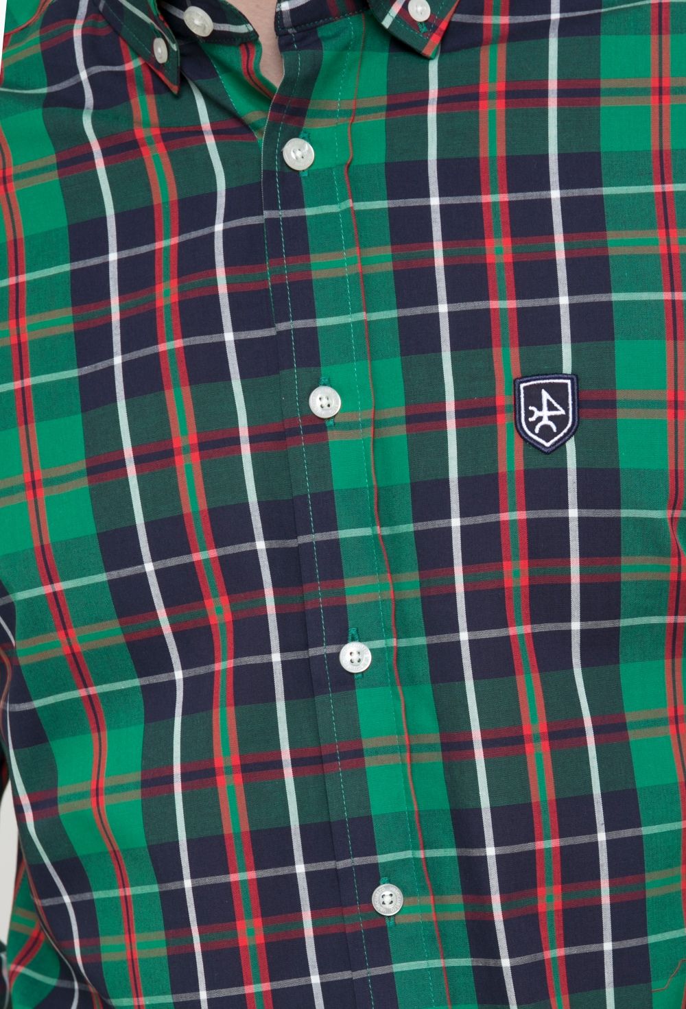 Camisa clásica tartán en color verde - 41.94