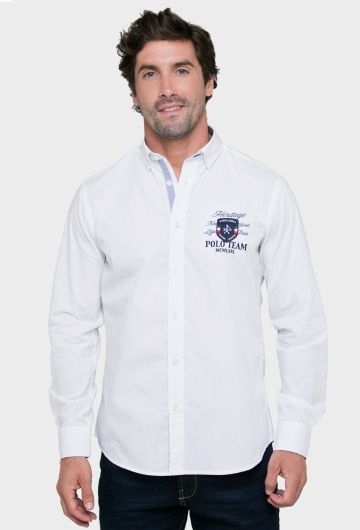 Chemise Blanc modèle Polo Team