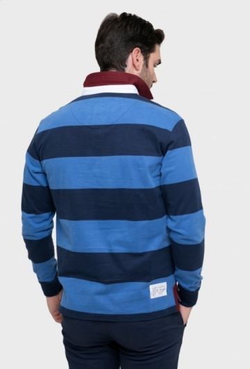 Rugby franjas índigo con azul marino