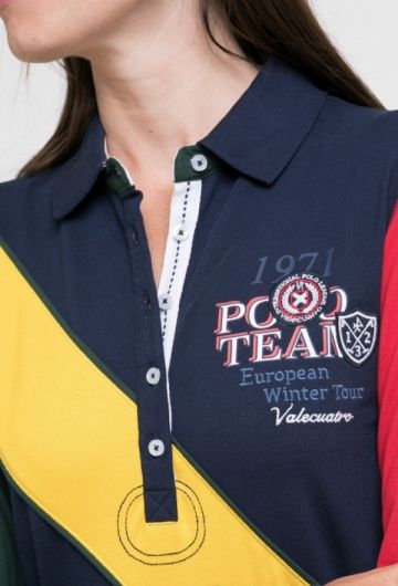 Polo modelo banda base color azul marino