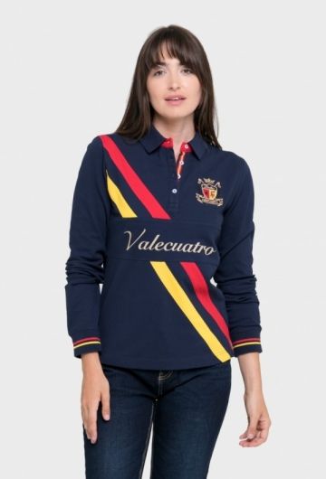 Polo España manga larga color azul marino