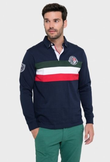 Rugby modelo bandera color azul marino