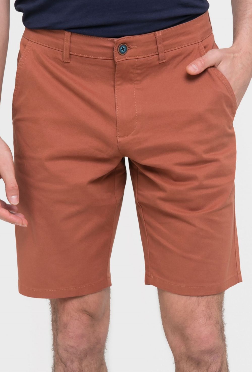 bermudas - Bermuda clásica tipo chino color marrón P23H-5297-MR