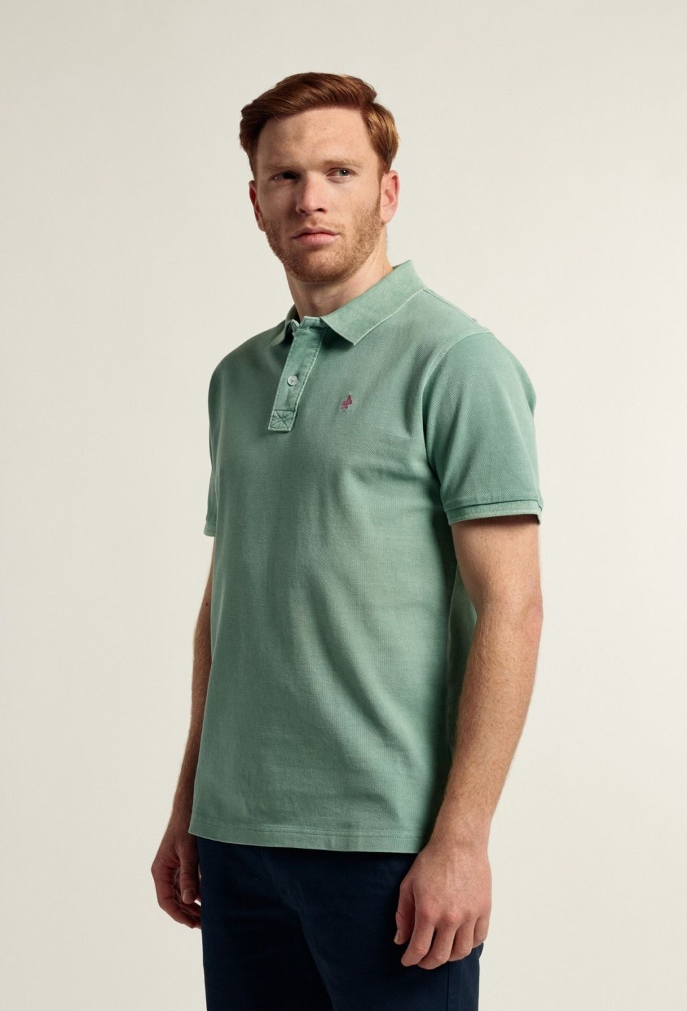 polos - Polo Garment Dye verde claro P24H-5693-VDC