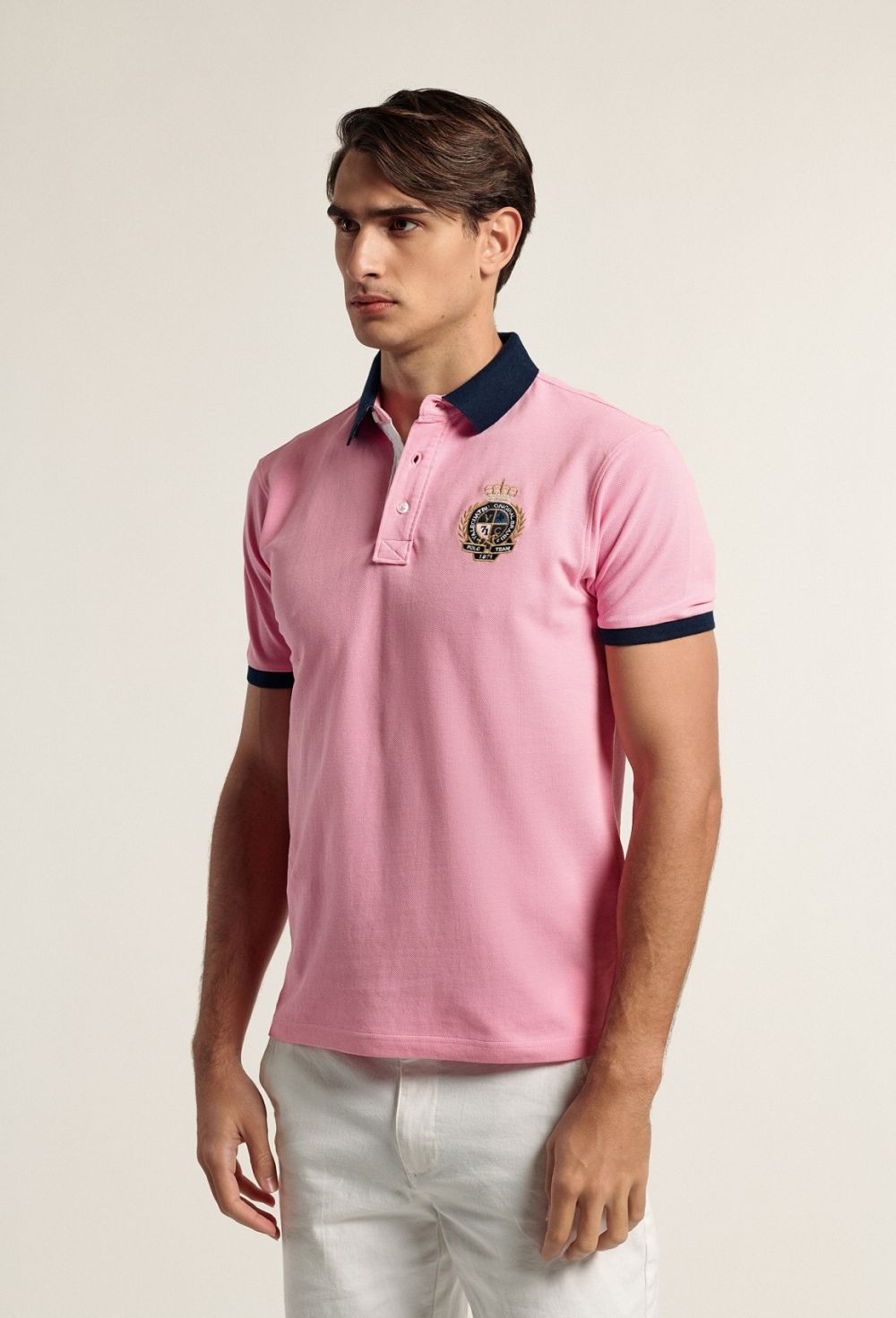 polos - Polo escudo rosa P24H-5706-RS