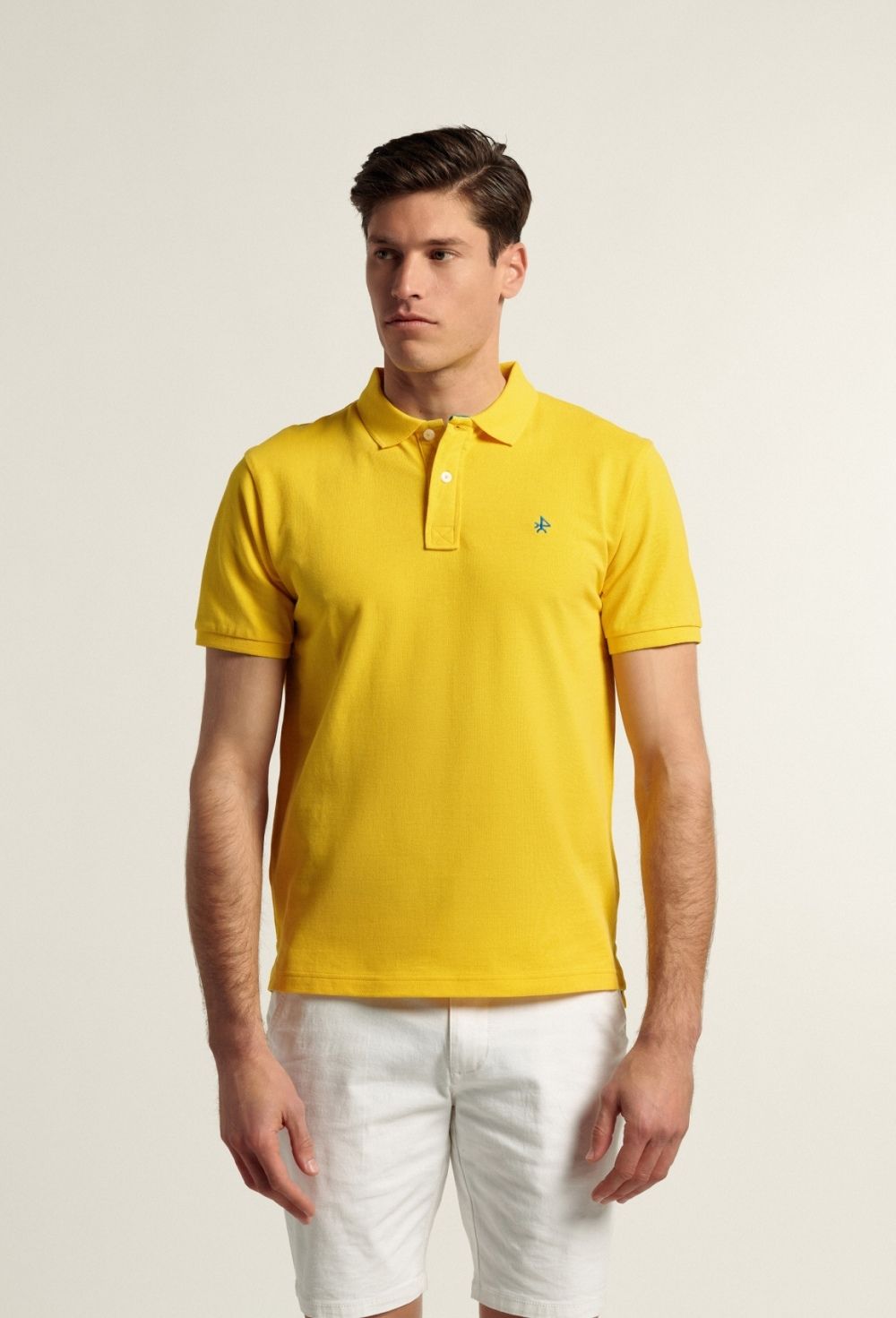 polos - Polo clásico color amarillo P24H-5739-AM