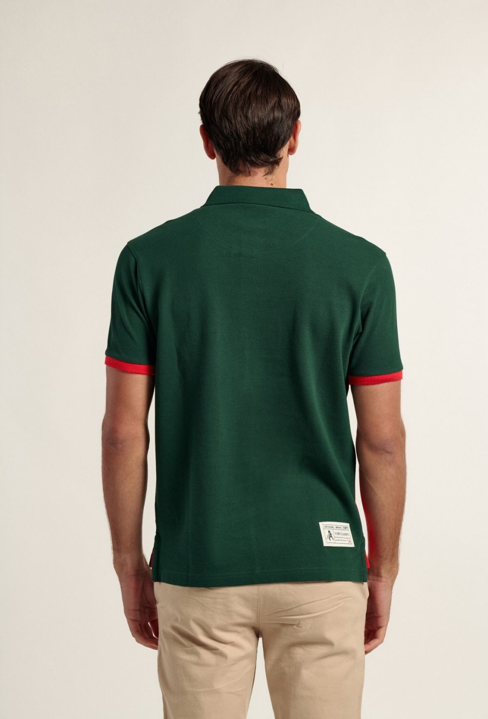 polos - Polo bloques verde y rojo