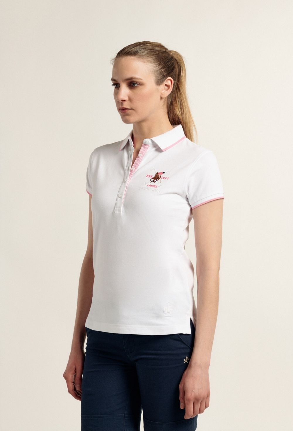 polos - Polo modelo jugadora color blanco P24M-5820-BL