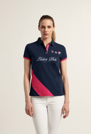 Polo Ladies escudos azul marino