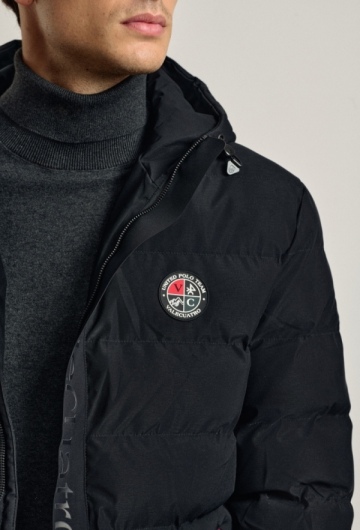 Chaqueta acolchada Emboss color negro