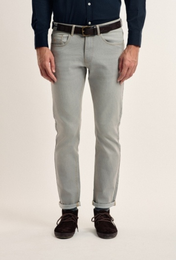 Jeans regular fit color gris