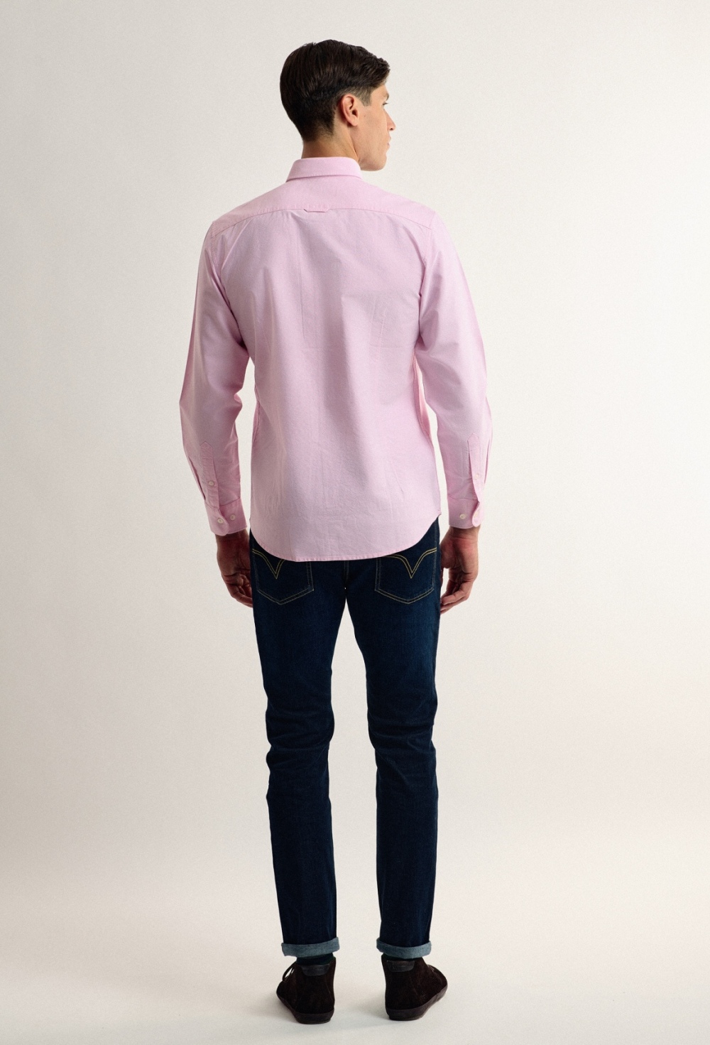 camisas - Camisa rosa oxford Valecuatro clásica