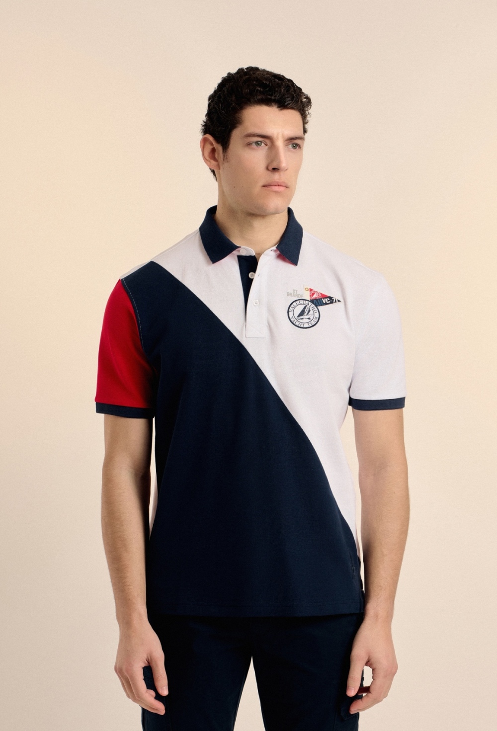 polos - Polo bandera azul marino P25H-6174-AZM