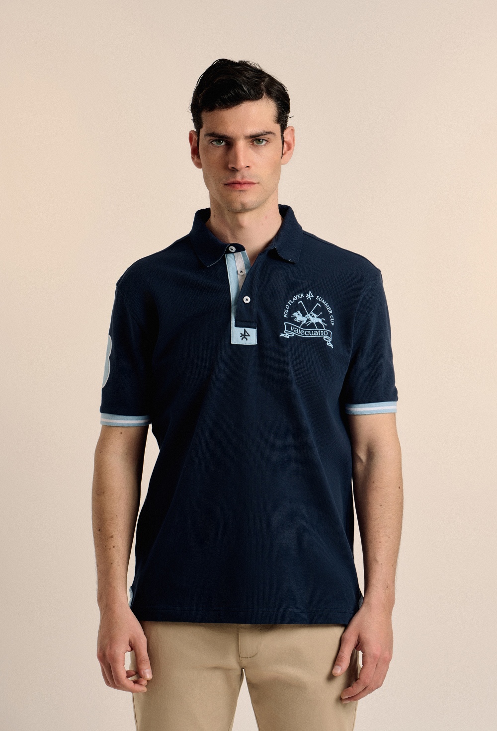 Valecuatro - Polo banderas azul marino