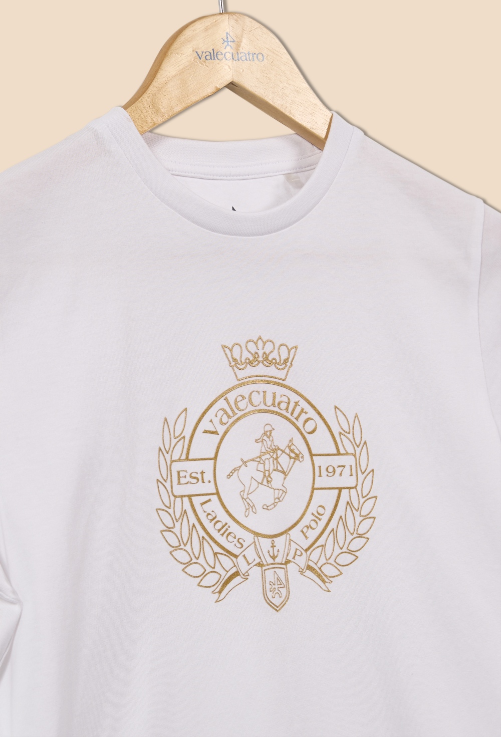Camiseta escudo blanca - Valecuatro