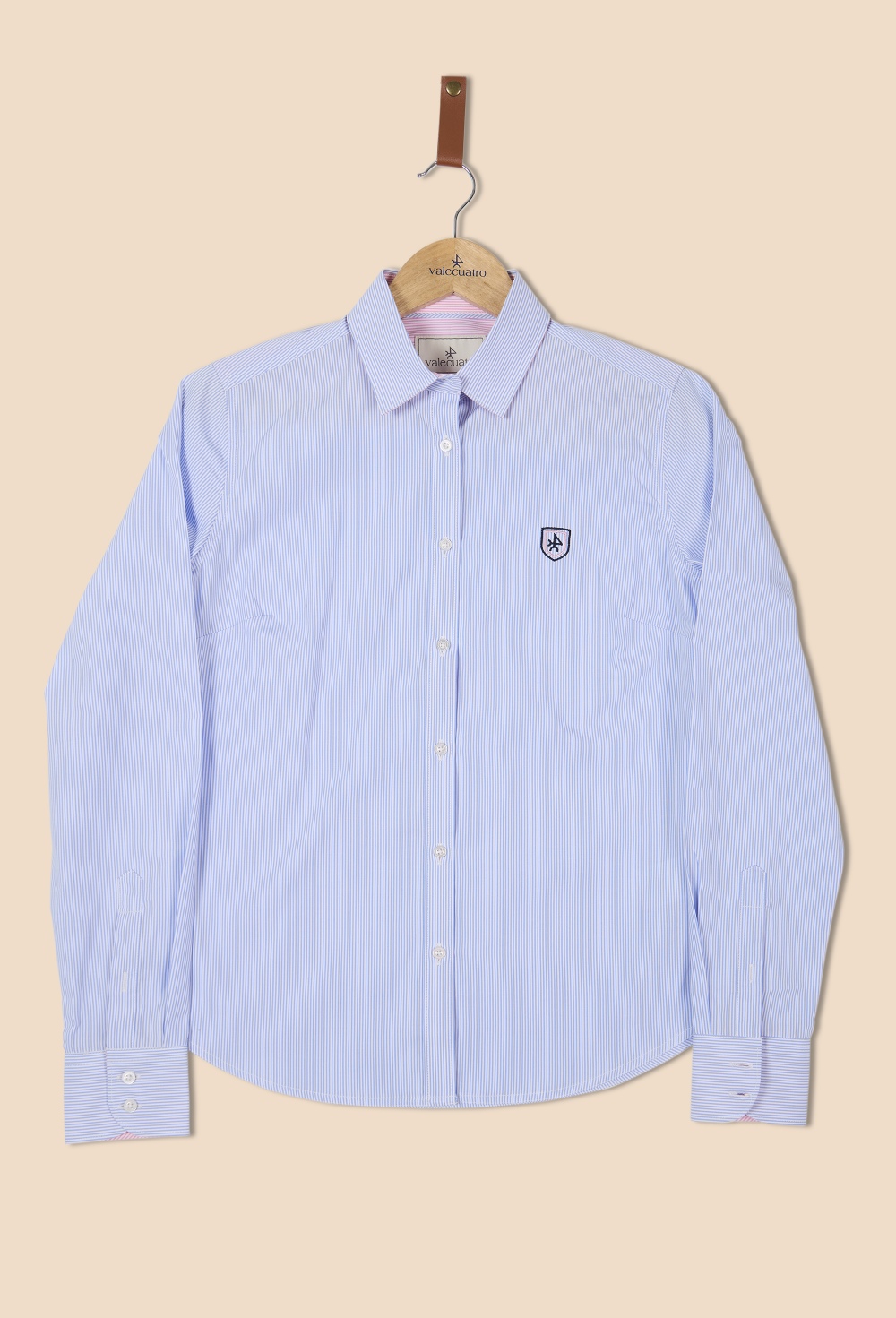 camisas - Camisa Valecuatro logo celeste P25M-6310-CEL
