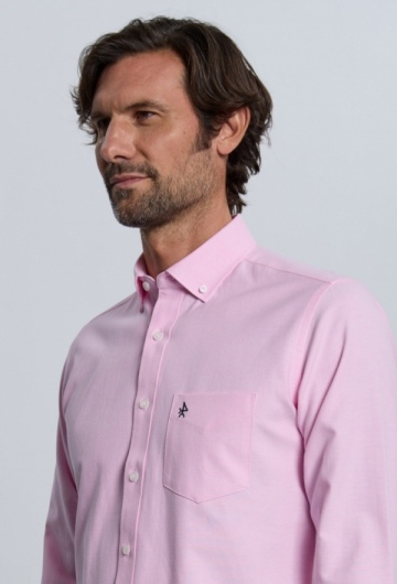 Camisa bolsillo rosa