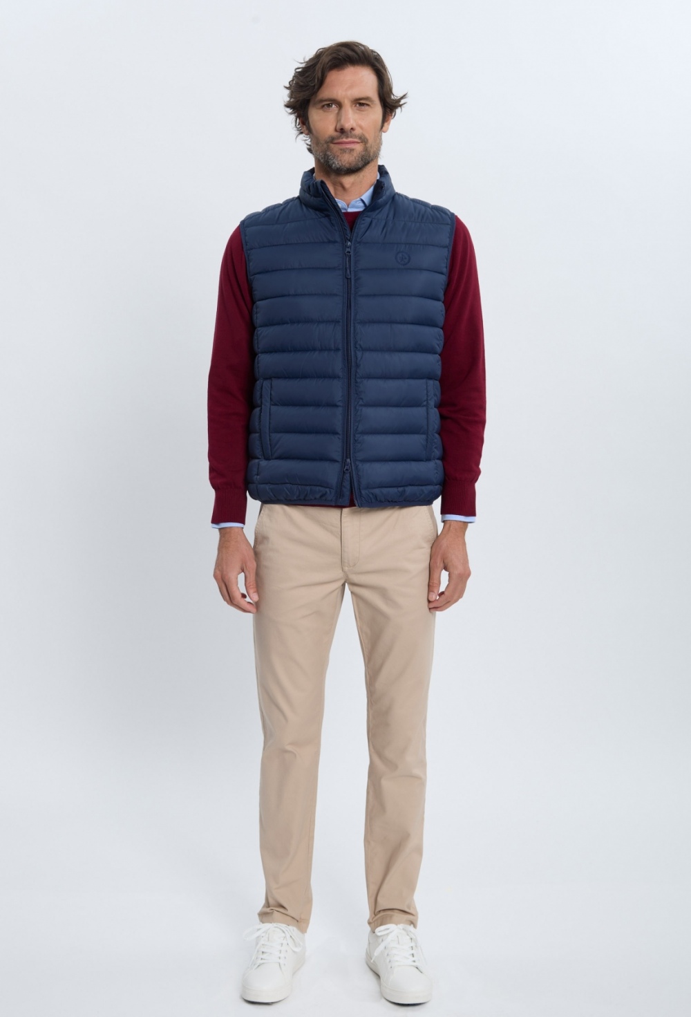 Valecuatro - Chaleco acolchado clásico azul marino