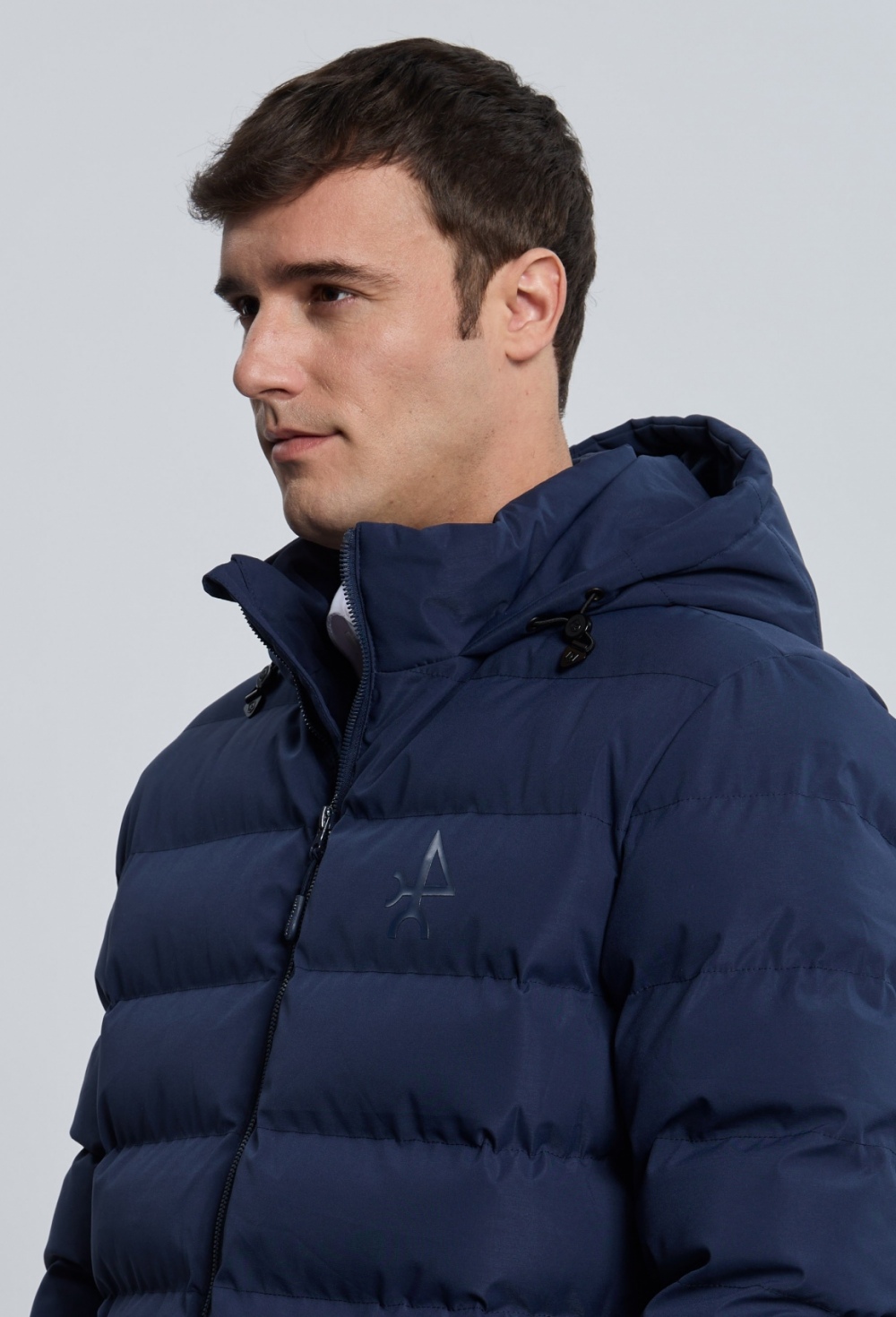 Chaqueta acolchada emboss azul marino - 139.95