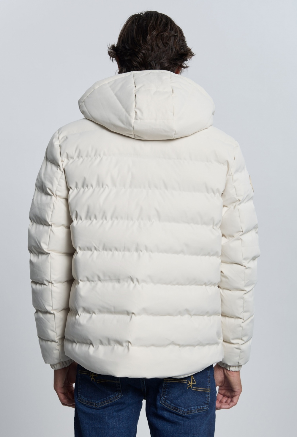 Valecuatro - Chaqueta acolchada emboss blanco roto