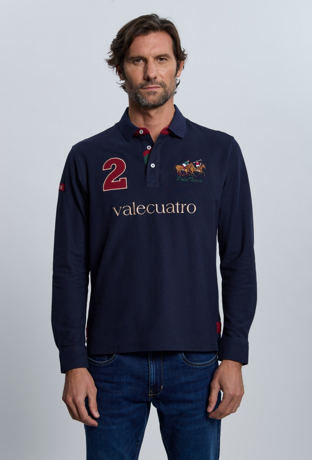polos - Polo modelo caballos azul marino I25H-6363-AZM