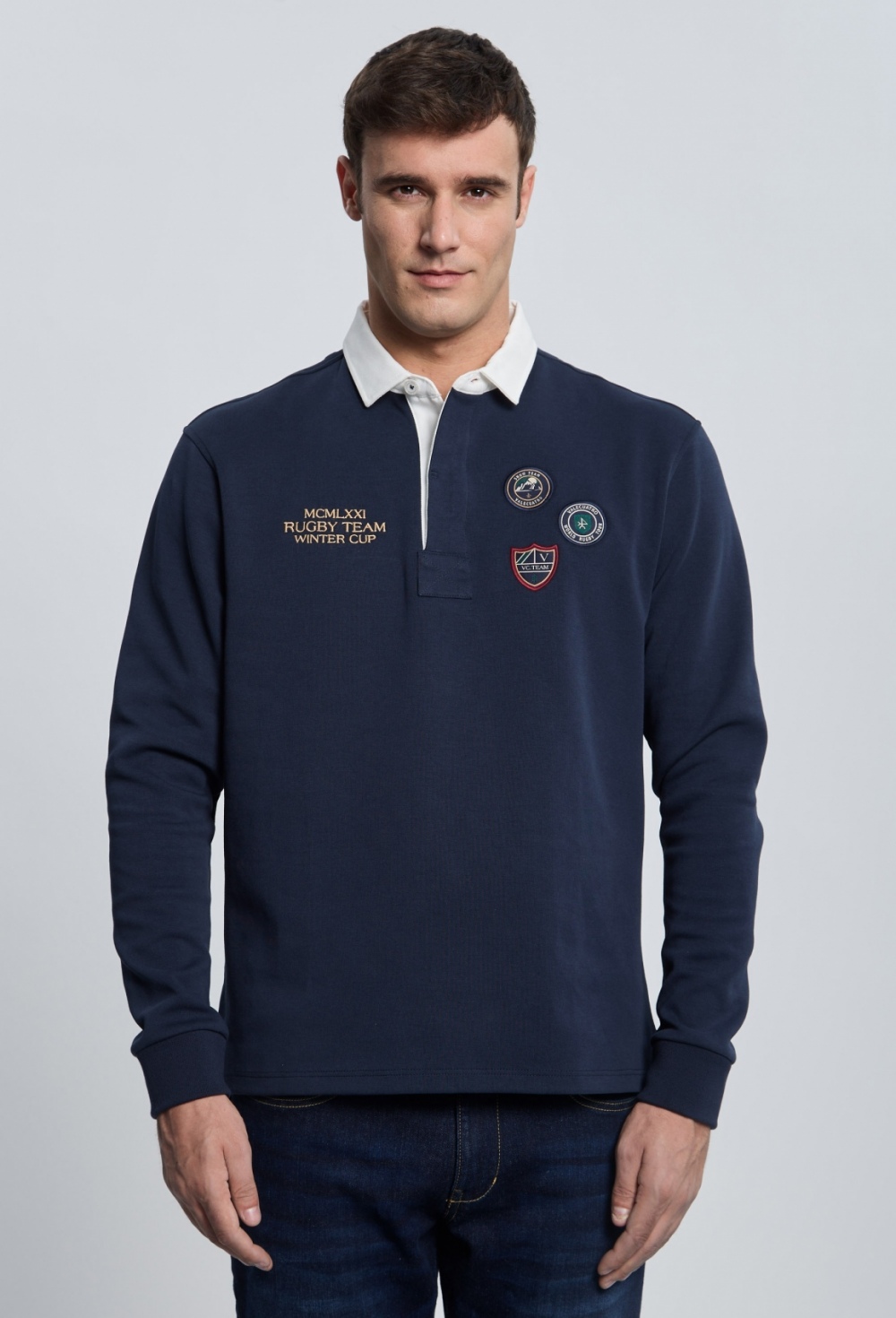 rugby - RUGBY H 3 ESCUDOS I25H-6376-AZM