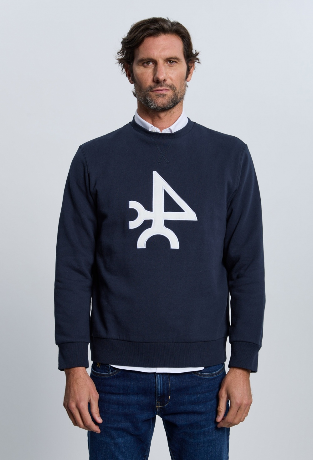 sweatshirt - SUDADERA H LOGO I25H-6401-AZM