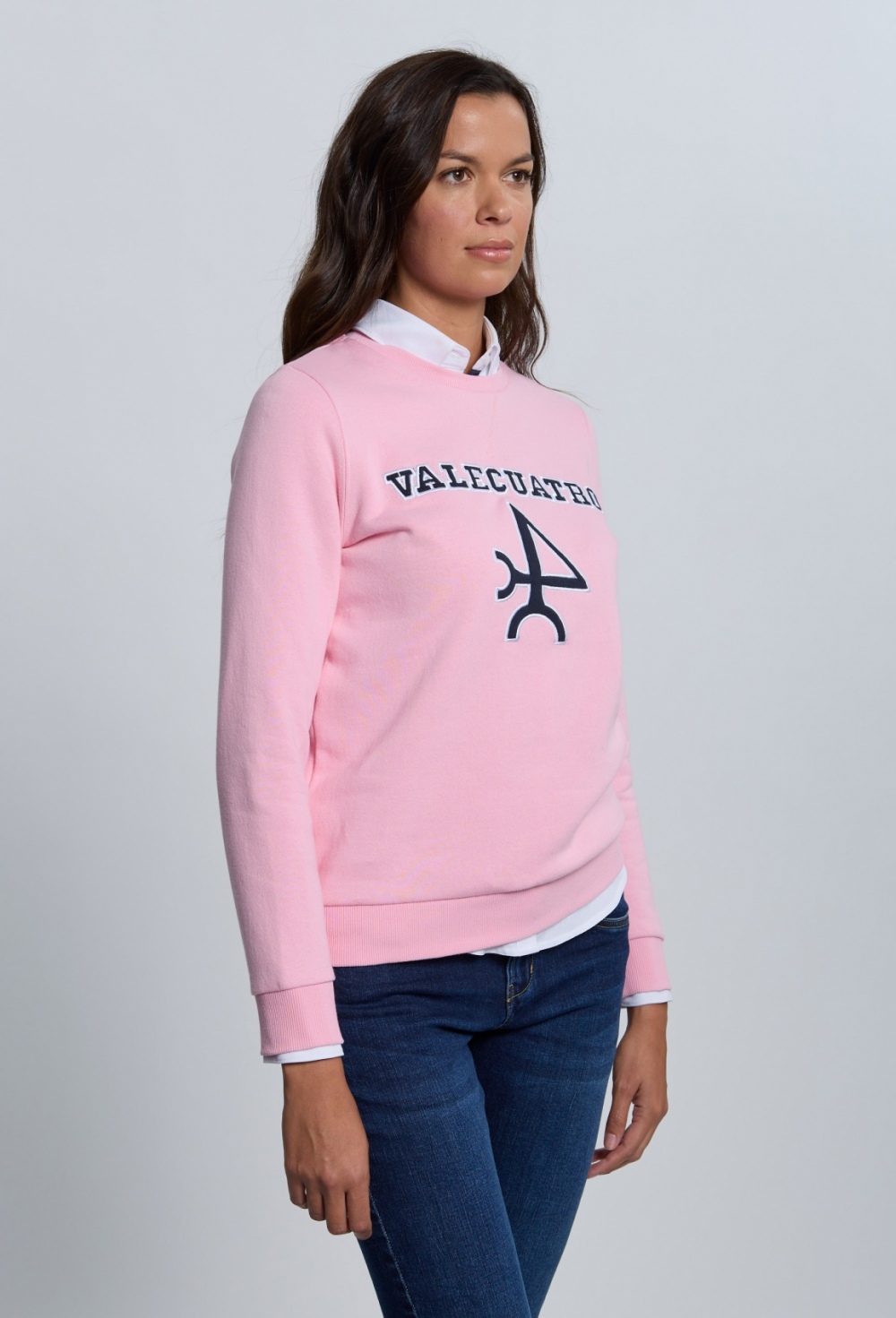 Sudadera logo Valecuatro rosa - Valecuatro