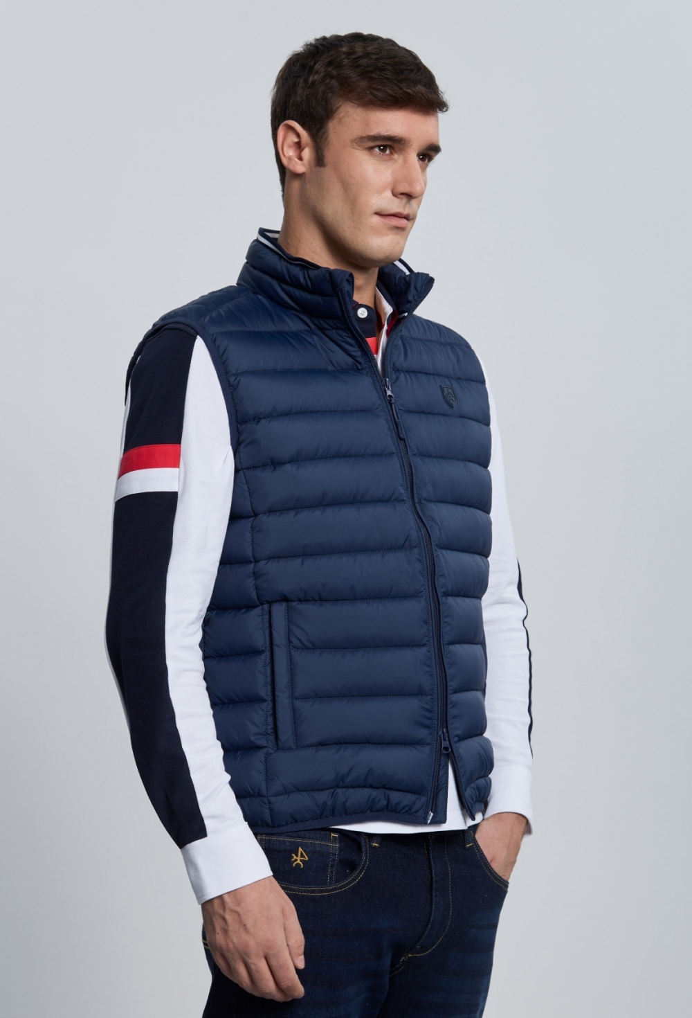 Chaleco acolchado clásico azul marino - 55.96