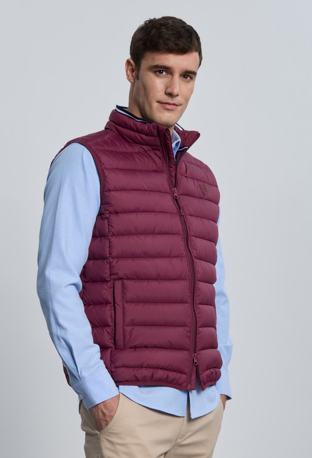 Chaleco acolchado clásico burdeos - 55.96