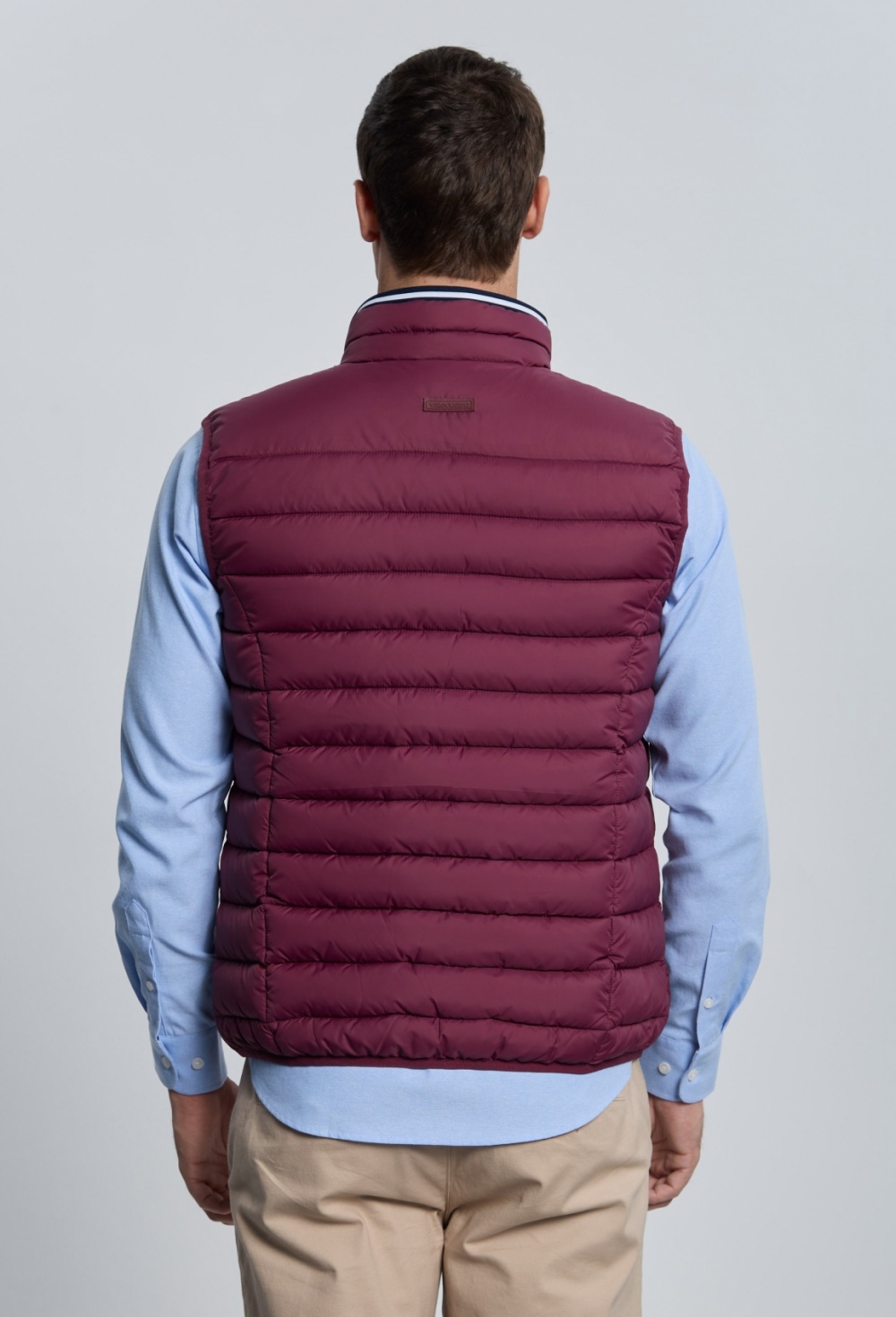 Valecuatro - Chaleco acolchado clásico burdeos