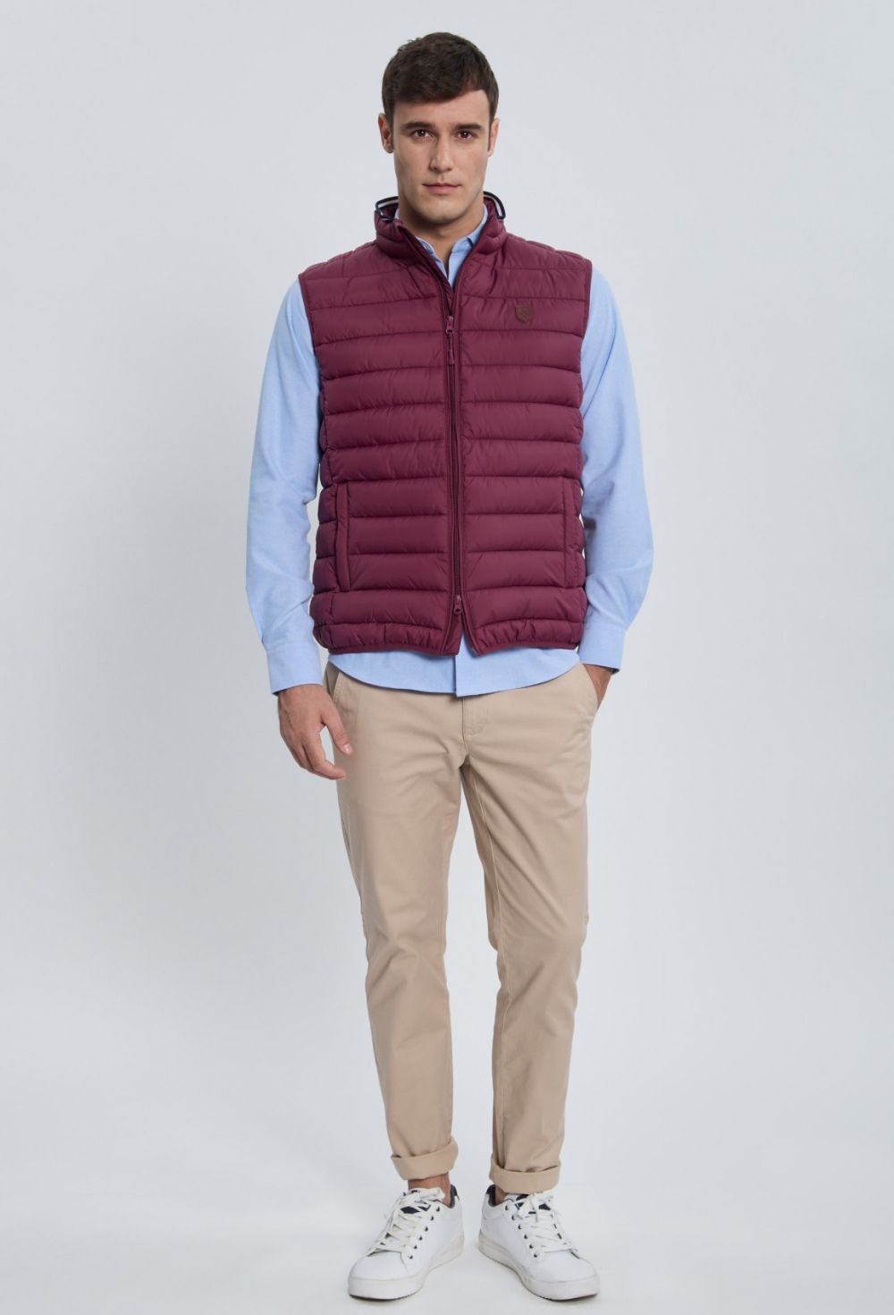 chalecos - Chaleco acolchado clásico burdeos