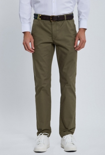 Pantalón chino clásico kaki