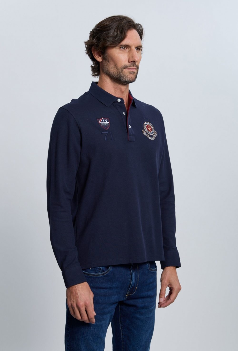 Valecuatro - Polo modelo escudo azul marino