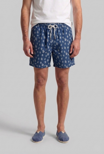 Bañador estampado fantasía azul marino