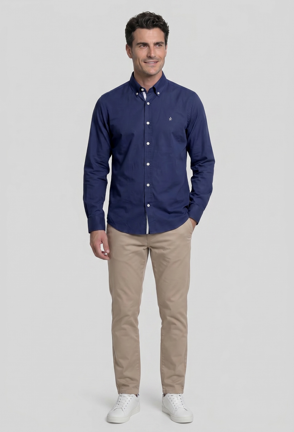 Valecuatro - Camisas clásica Valecuatro azul marino