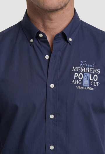 Camisa bordada Royal Member azul marino