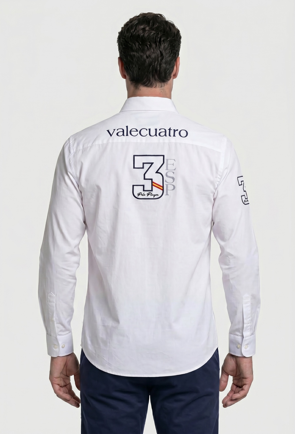 Camisa bordada España Polo blanca - Valecuatro