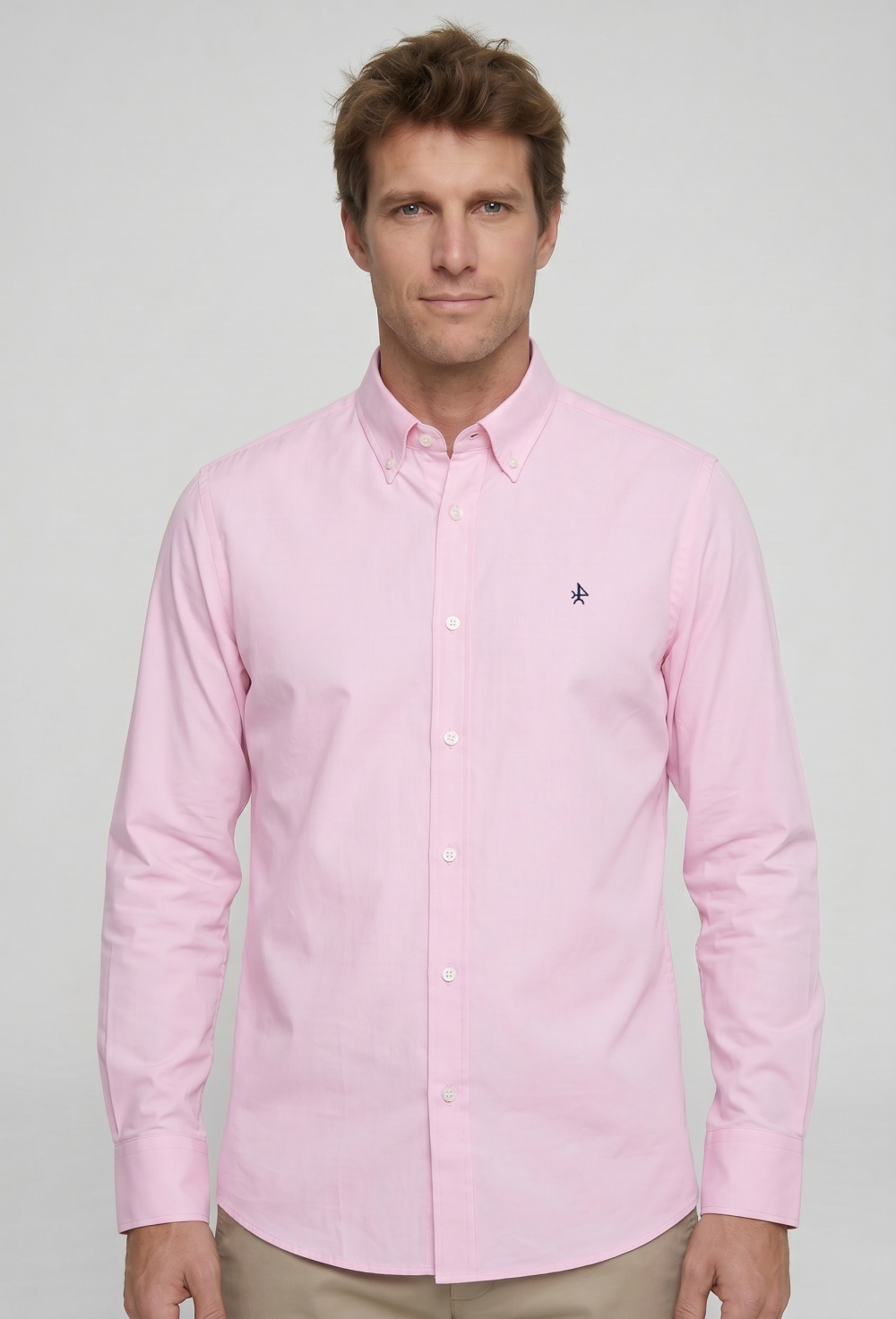 camisas - Camisas clásica color rosa P26H-6516-RS