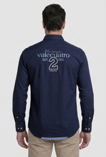 Camisa bordada Summer Tour azul marino