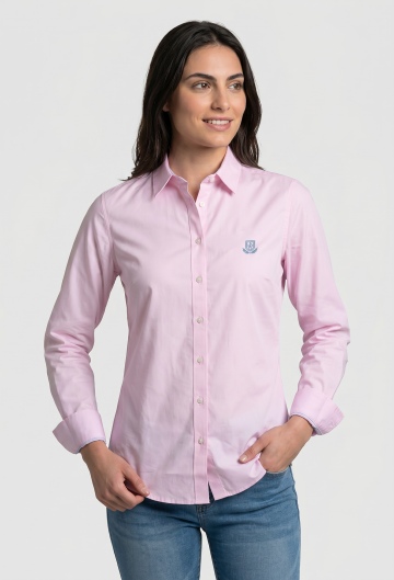Camisa clásica logo Valecuatro rosa