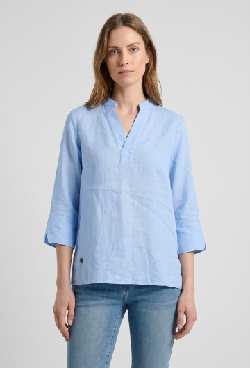 Blusa lino color celeste