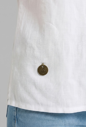 Blusa de lino color blanco
