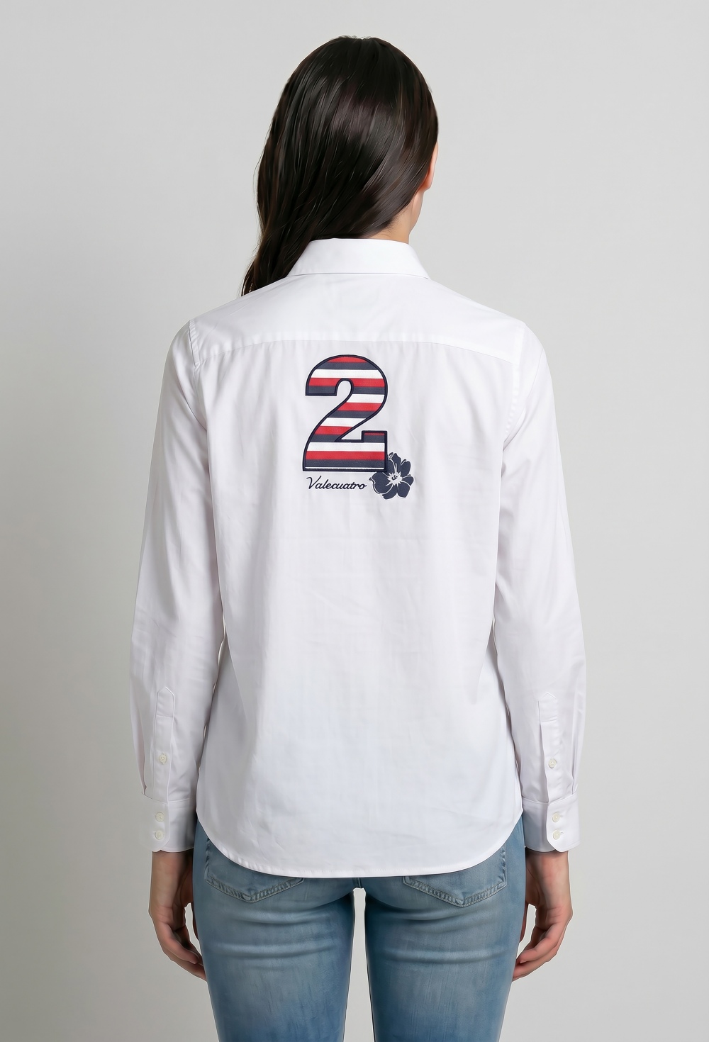 Camisa bordada Ladies Polo Team blanca - Valecuatro