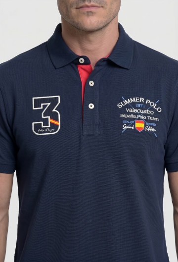 Polo España Team bordado azul marino