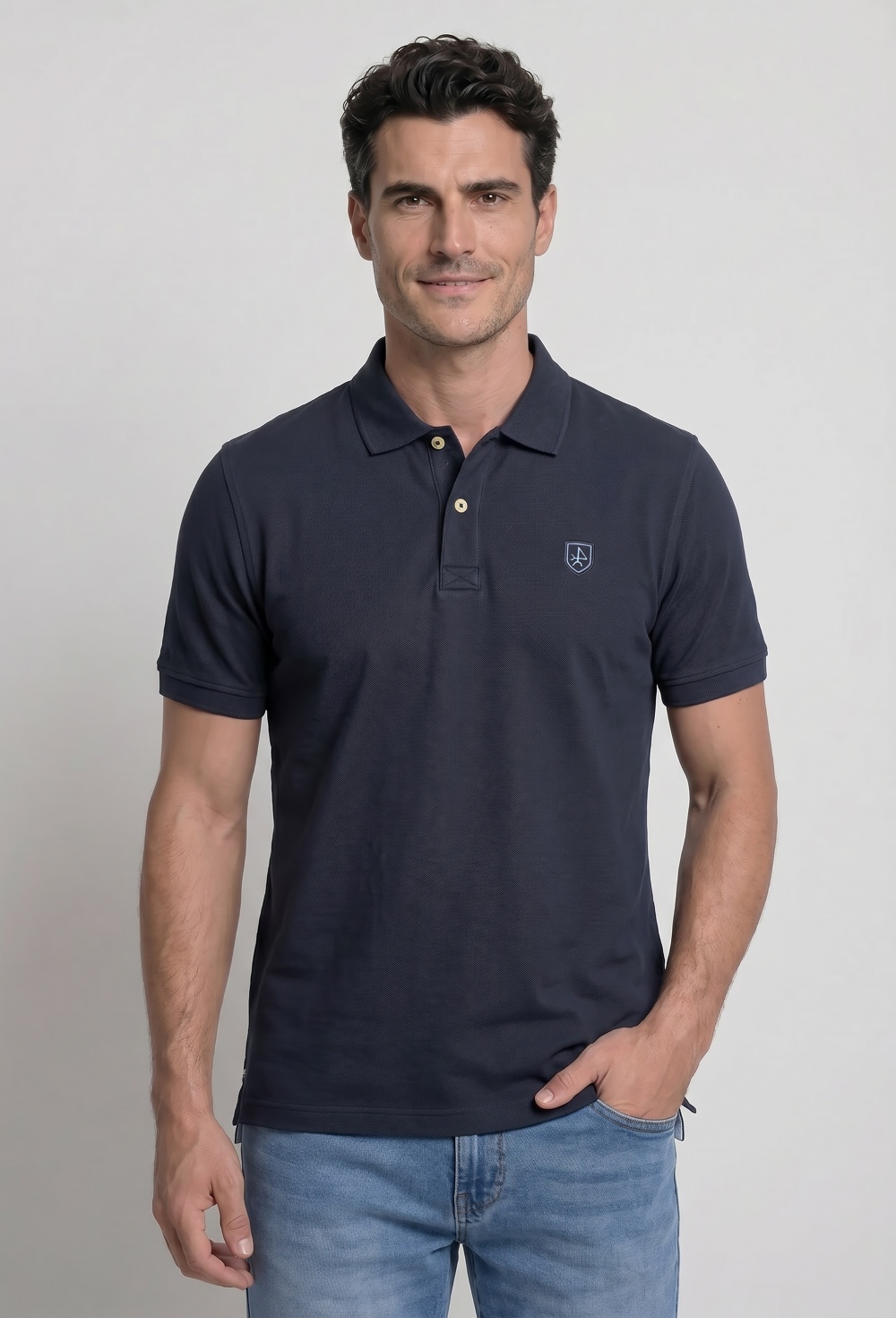 polos - Polo clásico logo negro P26H-6475-NG