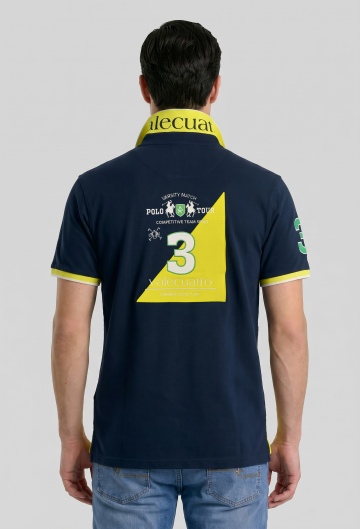 Polo modelo Tour bordado azul marino